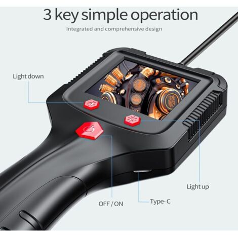 Caméra Endoscopique 8 Mm 5M USB/Type-C – Étanche IP67 – Smartphone PC Inspection Industrielle