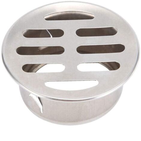 Siphon de Sol en Acier Inoxydable, Couvercle de Grille Rond Anti-Blocage Rond, Crépines de Vidange de Balcon pour Salle de Bain, Cuisine, Salle de Bain(50 Bouche Plate)