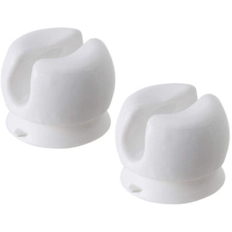 Lot de 4 supports de brosse à dents avec ventouse, fixation murale, auto-adhésif, crochet de rangement pour toilettes (taille : 2,5 x 2,5 x 2 cm) (1/5)