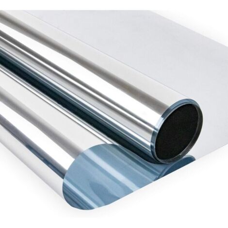 Film fenetre Anti Regard Film Miroir Fenêtre sans Tain Anti Chaleur Anti UV Protection de la Vie Privée pour Fenêtre Bureau Maison Magasin 44.5×200CM (1/5)