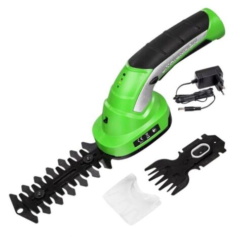 Taille-haie sans fil 2-EN-1 HEDGER Taille bordure et gazon Batterie rechargeable Lames interchangeables Poignée ergonomique Lame d'élagage et de tonte Kit d'entretien du jardin