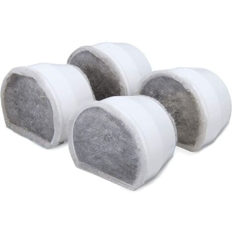 Filtre au Charbon de Rechange pour Fontaine à eau pour animaux Drinkwell en Céramique Avalon et Pagoda, 7,5 – 3,7 – 1,8 Litres, Bord de ruisseau /de mer, matériel naturel et sûr, Pack de 4 (1/5)