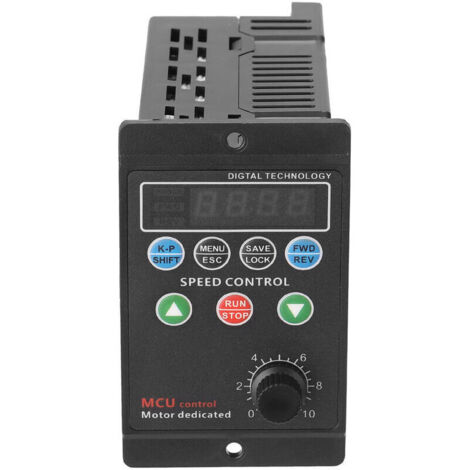 Convertisseur de fréquence pour moteur triphasé avec entrée monophasée 220 V – affichage numérique à 4 chiffres – type multicolore (1/5)