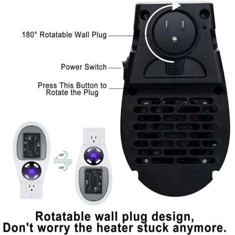 500 Watts Chauffage Soufflant Ceramique Mini Chauffage Soufflant Chauffage éConomique Portable Chauffage sur Prise avec Thermostat et Minuterie (1/3)