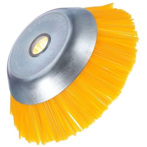 Brosse à mauvaises herbes en nylon - Brosse ronde universelle pour débroussailleuse - Outils de jardin durables - 200 mm x 25,4 mm (1/5)