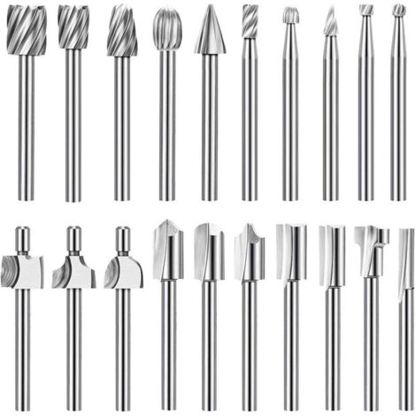 Jeu de Mèches de Gravure en Carbure HSS - 10pcs, Outils Rotatifs, Bricolage Bois Sculpture Perçage Gravure (1/5)