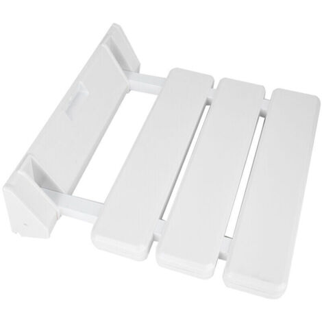Siège de douche rabattable mural, banc de salle de bain pliable pour sauna domestique, blanc