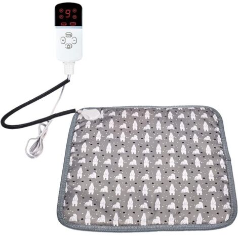 Tapis chauffant électrique pour animaux de compagnie d'hiver, tapis pour chat à température réglable, lit pour chien anti-mâcher d'intérieur durable (1/4)
