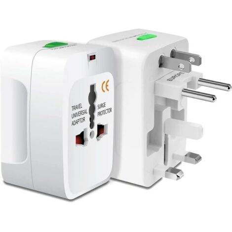 Adaptateur de Voyage Adaptateur Universel, Adaptateur Prise Anglaise – Prise France vers USA, Adaptateur Voyage 150 Pays Adaptateur de Prise International pour Anglaise Europe Americaine Australie (1/5)
