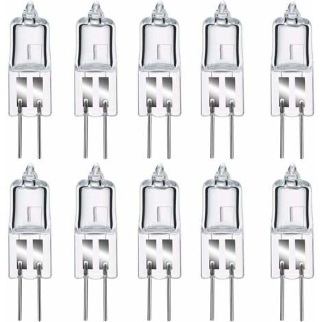 Ampoule LED G4,Ampoules halogènes G4 35W 12V, blanc chaud 2800K, gradable capsule transparente 10 pièces (1/4)