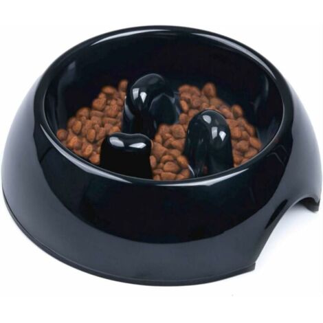 Gamelle Anti Glouton pour Chien Chat, Gamelle Alimentation Antiderapante Qui Favorise Une Prise de Nourriture Plus Lente, Bol Mélamine Interactive Anti Ballonnements- (1/5)