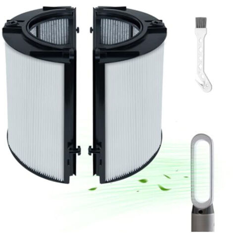 Filtre HEPA 2 en 1 et filtre à charbon actif compatible avec le purificateur d'air Dyson DP04 HP04 HP06 HP07 HP09 PH01 PH02 PH03 TP04 TP06 TP07 TP09, filtre de remplacement en verre 3 (1/5)