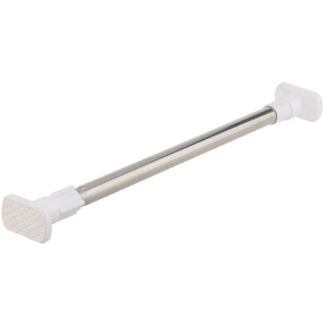 Barre de douche télescopique, tringle de longueur moyenne en acier inoxydable, sans trous, tringles à rideaux, rails de placard, tringles à rideaux de douche modernes (50-80 cm)