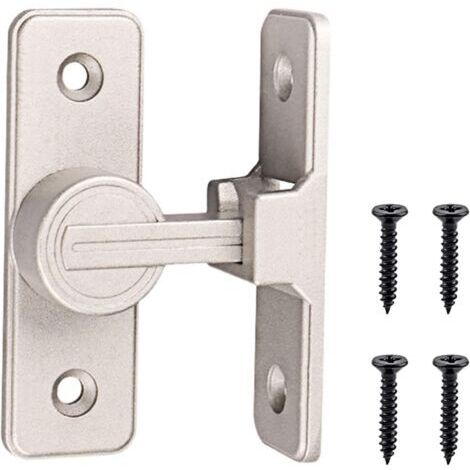 Serrure de fermeture de porte intérieure coulissante éclairée à 90 °, crochet de porte plat, boulon de verrouillage, loquet antivol (1/5)