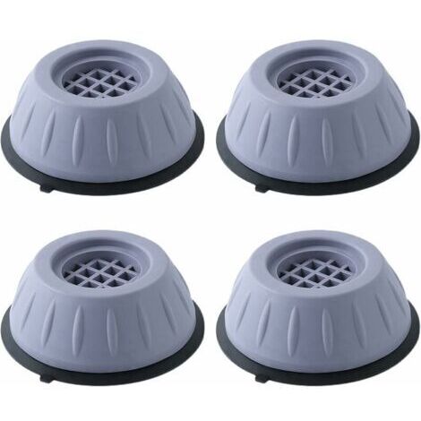 4Pcs Patins Anti Vibration Lave Linge Tapis Anti Vibration Machine a Laver Caoutchouc Antidérapant Pied à Suppression des Chocs et du Bruit, Antidérapant pour Lave-Linge Réfrigérateur, Surélevé 3cm (1/5)