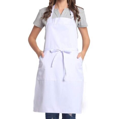 Tablier réglable avec poche, bandes extra longues pour homme et femme, pour cuisine, maison, restaurant, café, cuisine, pâtisserie, jardinage (1/4)