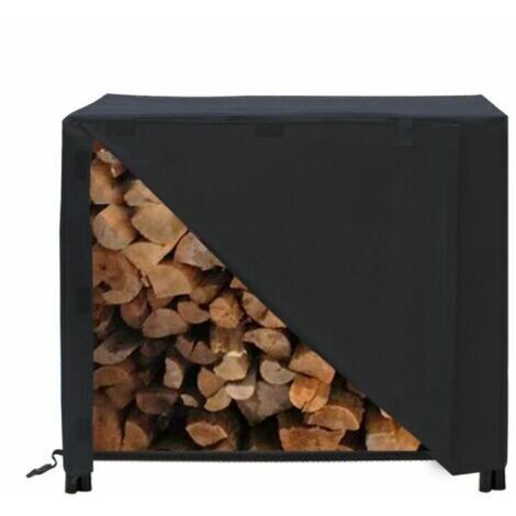 Support à bois de chauffage 48x24x42 pouces, couvercle anti-poussière pour cheminée extérieure de grande capacité, étanche 210D (1/5)