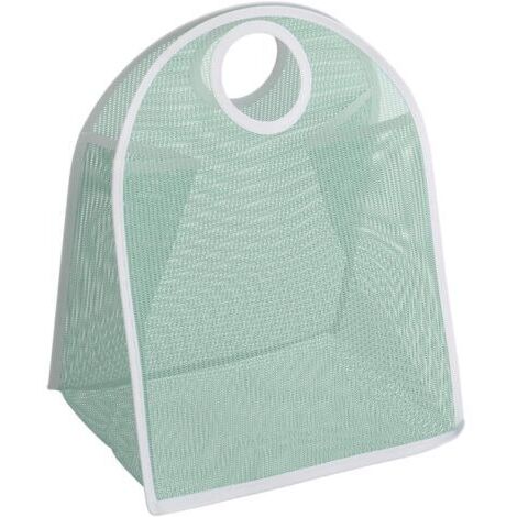 Panier à linge, sac de blanchisserie en nylon pliable, panier de vêtements sales, panier à linge portable (Vert) (1/4)