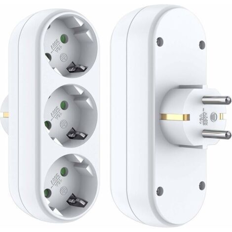 Adaptateur de prise Prise multiple Sans câble Prise murale Blanc Blanc Adaptateur de charge Chargeur USB pour appareil photo (1/5)
