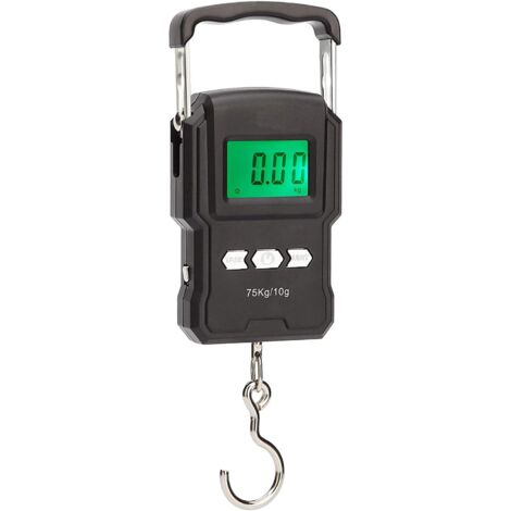 Balance Suspendue,Pêche électronique balance, électronique balance Digital Pêche postal Crochet de suspension balance avec mètre ruban avec écran LCD rétroéclairé, 2 piles AAA incluses (1/4)