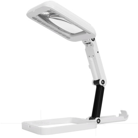 Loupe de Lecture, 2 in 1 Loupe Eclairante avec 18 LED Lumière 3 Modes de Couleur Loupe sur Pied Ajustable Lampe Loupe Esthetique pour Horloger, Passe-temps, Artisanat, Monnaies, Timbres (1/5)
