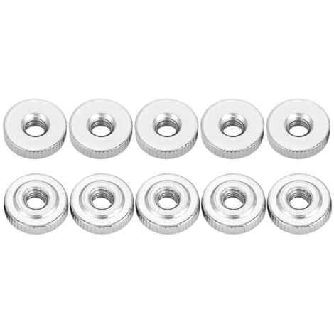 10 pièces écrou moleté, écrous moletés ronds, GB807 M5 écrou de poignée en acier au carbone écrous moletés(M5) (1/5)