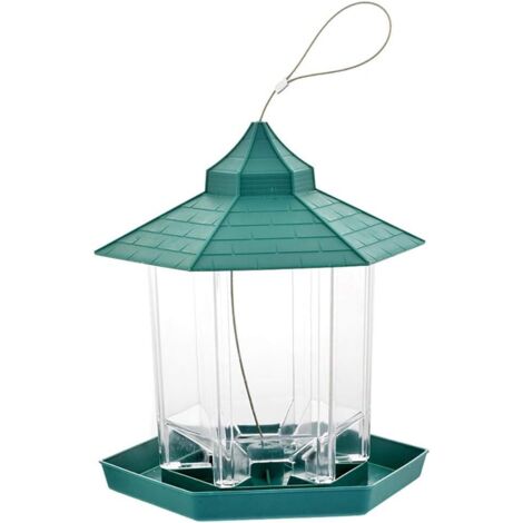 Mangeoire à Oiseaux, Suspendu à mangeoire à Oiseaux Sauvages en Plein air Contenant des Aliments pour Oiseaux (1/5)