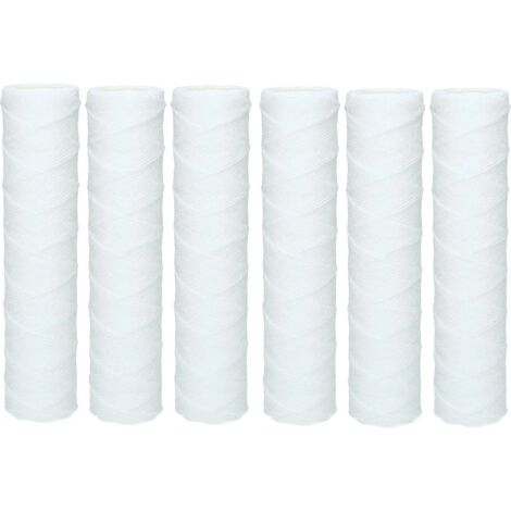 Memkey – Lot de 6 cartouches sédiment bobinées 25 cm – Filtration 50 microns – Pour osmose inverse et filtration des particules (1/4)
