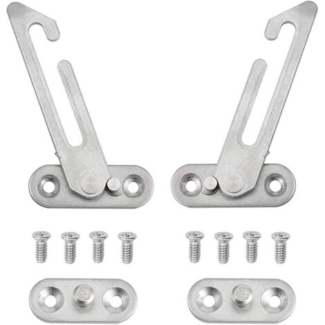 Lot de 2 entrebâilleurs de fenêtre en UPVC - En acier inoxydable 304 - Avec vis - Pour fenêtre à gauche et à droite (1/5)