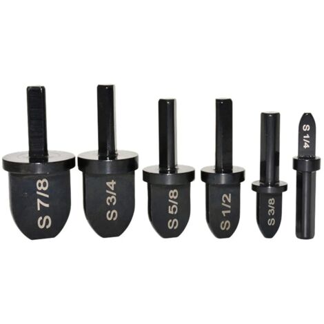 6pcs ensemble de forêts d'outil de sertissage, forêt d'outil de sertissage de tuyau en cuivre manuel - Expanseur de forêt en acier à roulement avec 7/8", 3/4", 5/8", 1/2", Embout 3/8", 1/4" (1/5)