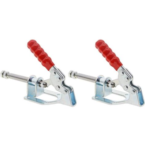 2PCS Pince à Bascule GH-302-F, Loquet De Maintien Push Pull Action Outil À Main Capacité Pince-traction Pièce Soudage Antidérapant Poignée Rouge Pince (1/5)
