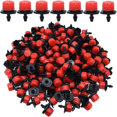 150Pcs Goutteurs Irrigation Goutte à Goutte dripper, Buses de Gicleurs Émetteur Jardin, Arrosage Goutte à Goutte Automatique 360°Réglable pour Plante Serre Pelouse DIY