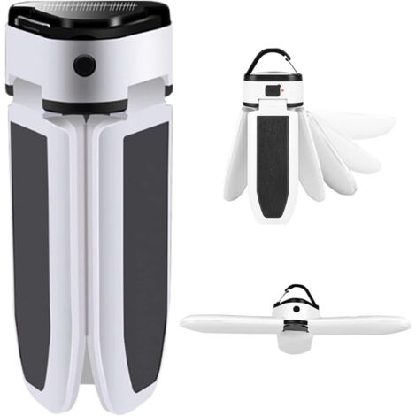 Lanterne De Camping Portable, Lumière Solaire LED Rechargeable par USB Éclairage Extérieur Puissant Lampe De Secours Équipement De Voyage Portable pour La Randonnée La Pêche Le Camping (1/5)
