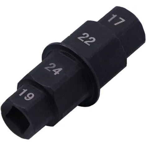 Axe de Roue Avant Moto,Clé pour Axe de Roue,Clé pour Axe de Roue de Moto,Douille Speciale Moto,Axe Hexagonal,Axe de Roue Moto,Axe de Roue Avant (Noir) (1/5)