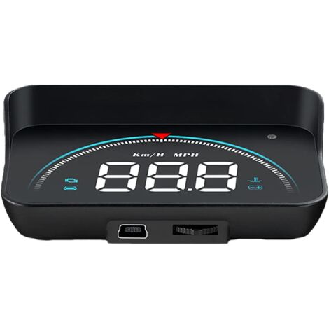 M8 HUD Affichage tête Haute Voiture ,Affichage De Voiture De Jauge ODB 3.5 Pouces Affichage Tête Haute OBD2 HUD Projecteur Affichage De Voiture Numérique Pour Voiture Multifonction Portable(noir) (1/5)