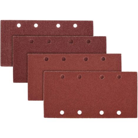 25x papier de verre - Abrasif ponceuse vibrante - Feuilles abrasives collantes avec crochet et scratch - Grain P 40/60/80/100-93 x 185 mm (1/5)
