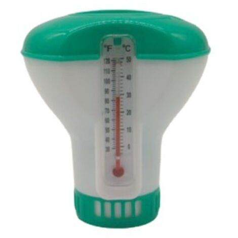 Doseur flottant avec thermomètre pour piscines, pour pastilles de 20 g (1/5)