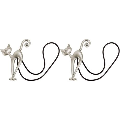 2Pcs Embrasse à Rideaux Magnétique Attache Rideau Aimanté Boucle de Rideau Magnifique Clip Rideau en Motif de Chat Accessoires pour Rideaux pour Maison Salon Chambre Bureau (1/5)