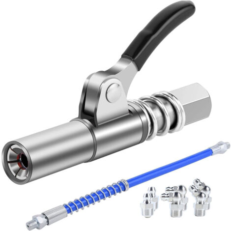 Raccord de Pistolet à Graisse Coupleur pour Pompe à Graisse Embout Graissage avec Tuyau Flexible G Coupler Embout pompe a graisse Facile à Installer et Enlever (1/9)