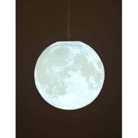 Lámpara de techo para dormitorio con forma de luna, lámpara colgante, iluminación interior, luces colgantes, lámpara de techo para sala de estar y niños, 18cm