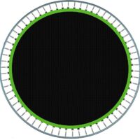 Tapis de Remplacement Rond for Trampoline, avec 72 Anneaux en de diamètre , Tapis de Rebond for Accessoires de Trampolines de 14 Pieds vert