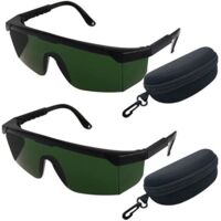 2PCS Lunettes de Protection Laser Lunettes pour Laser Lunettes de Sécurité (Vert)