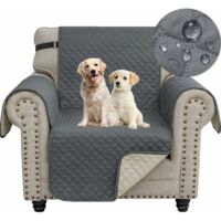 Housse Canapé 1 Place, Impermeable Housse de Canapé avec Accoudoirs, Protege Canape Chat Chiens Griffures Antidérapante