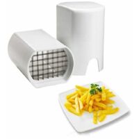 Coupe Frite,Triomphe Coupe Frites Manuel, Coupe Frites Professionnel, Coupe Pomme de Terre pour Frite, Grille Coupe Frite INOX (Blanc)