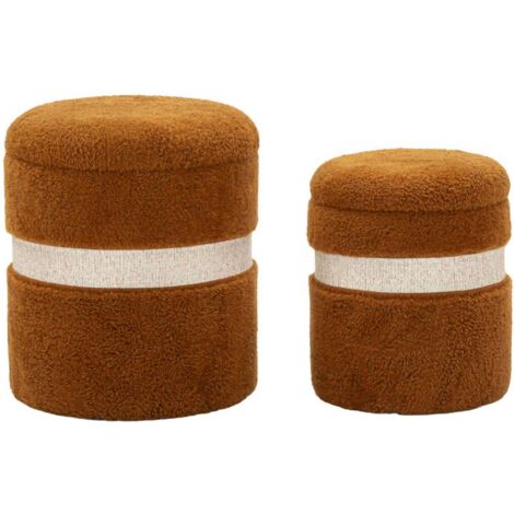 Pouf avec rangement intégré Saint-Moritz (Set de 2) (1/4)