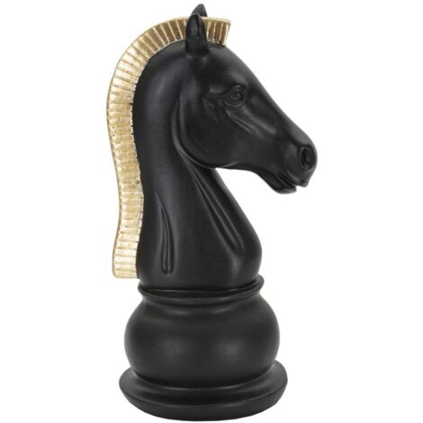 HORSE BLACK AND GOLD CM 10,5X8,5X19 (1/5)