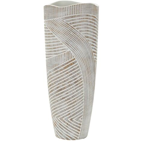 VASE RESIN WOOD CM Ø 18x45