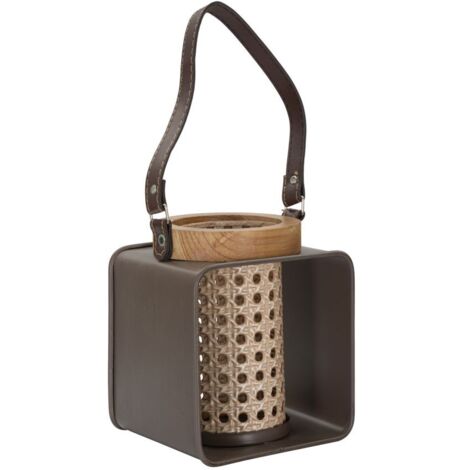 LANTERN IRON-RATTAN CM 16X13X20 (1/5)