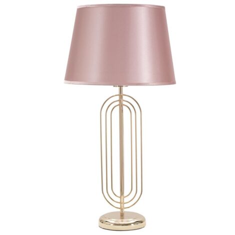 BigBuy Krista Lampe de Table Rose Glamour 64 cm