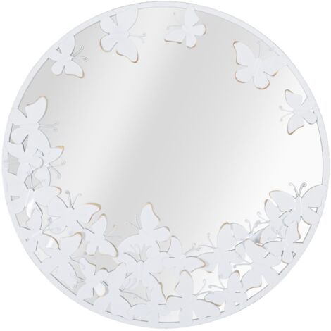 WALL MIRROR WHITE BUTTERFLY CM 62,5X2,3 (1/5)